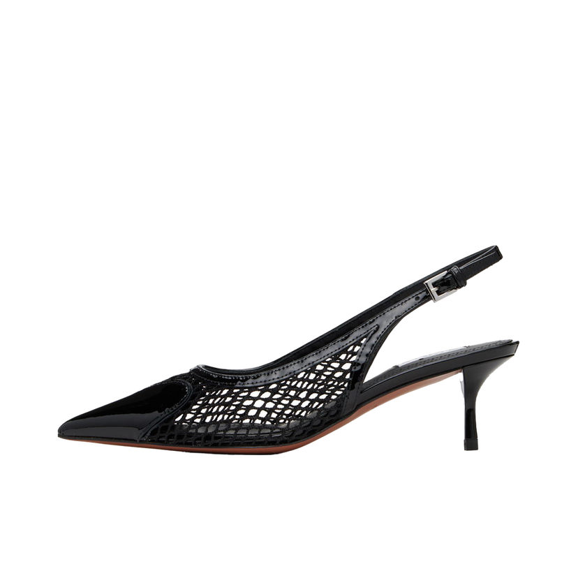 Sneakers og sko Alaïa Slingback Heels with Heart Cutout Sort | AA3E057CK204