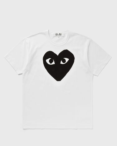 T-shirt Comme des Garçons Play Logo Heart Print T-Shirt - White / Black Hvid | AX-T070-051-1, 1