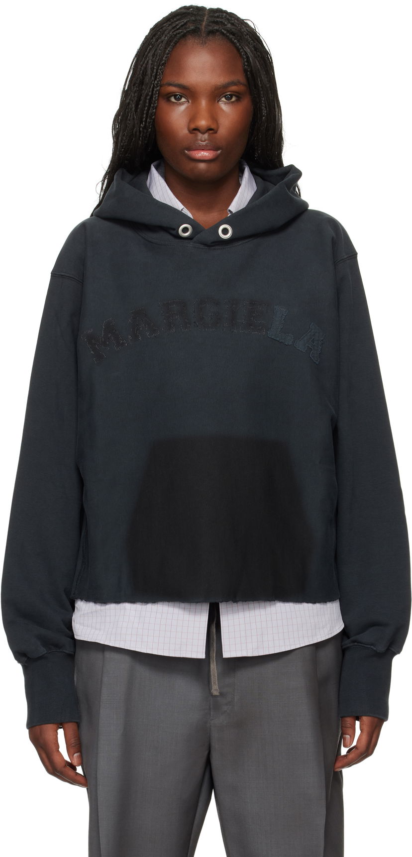 Sweatshirt Maison Margiela Cotton Logo Hoodie Sort | S51GU0133 S25520