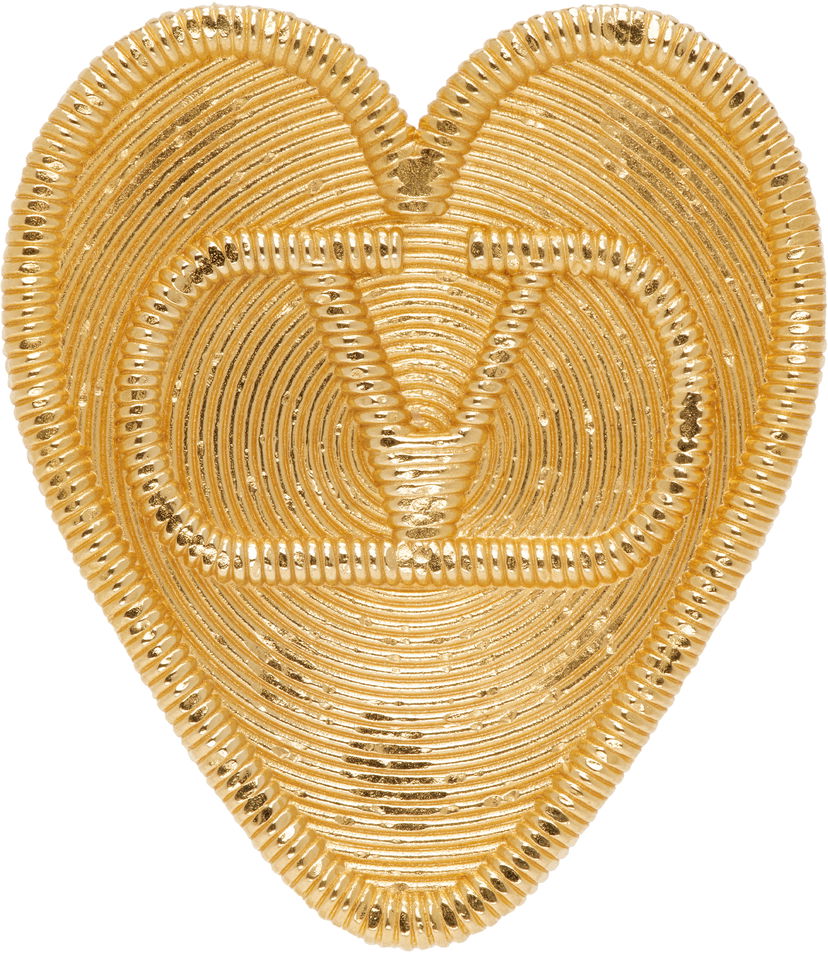 Stift Valentino Valentino Garavani Fil Perdu Gold-Tone Heart Brooch Metalisk | 6W0J0Z95MET