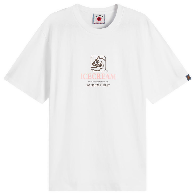 T-shirt BBC IceCream Serve It Best T-Shirt, Size Large Hvid | IC25348-WHT