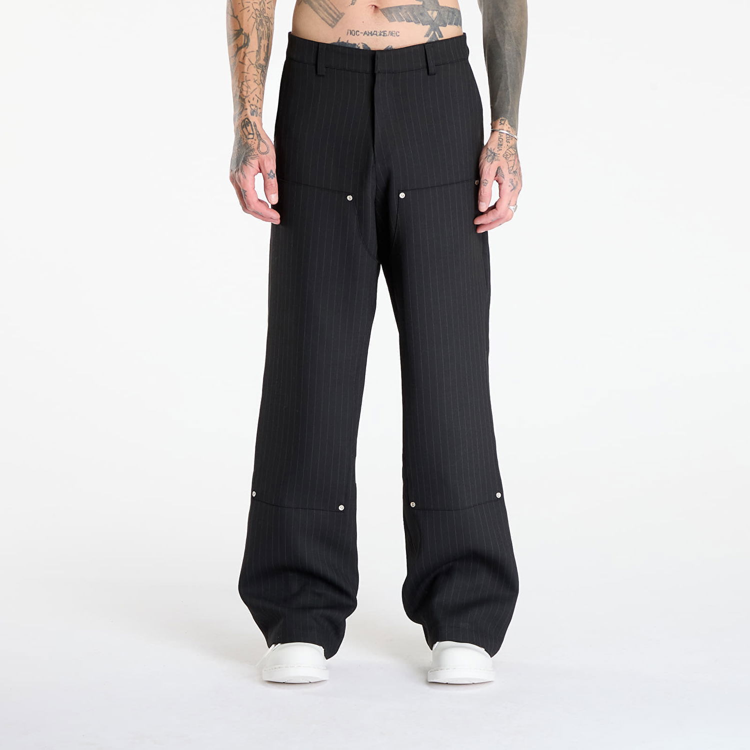 Bukser MISBHV Pinstripe Carpenter Trousers Sort | 251M314, 0