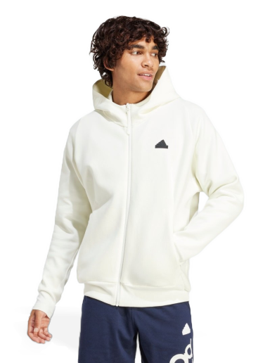 Sweatshirt adidas Performance Premium Full-Zip Hoodie Hvid | IR5208