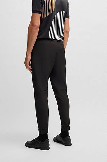 Joggingbukser BOSS Water-Repellent Tapered Stretch Trousers Sort | 50534313, 1