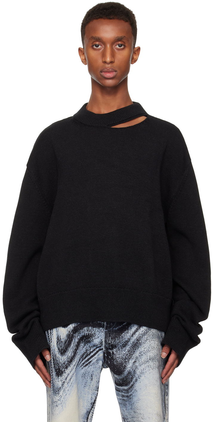 Sweater Camper Camperlab Melange Knit Sweater Sort | AU00011-002