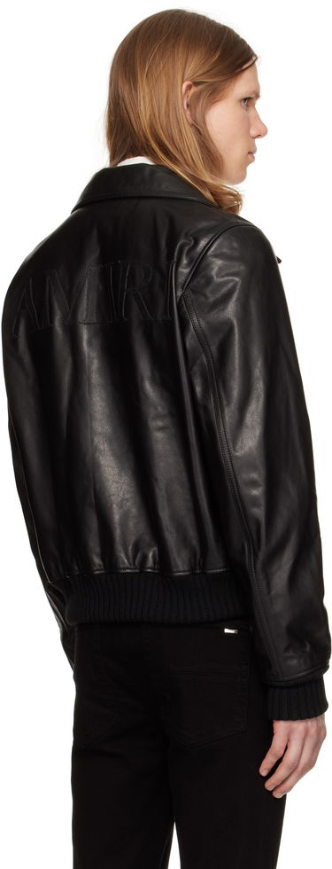 Bomberjakke AMIRI AMIRI Zip Leather Jacket Sort | AMLTJT1028, 2