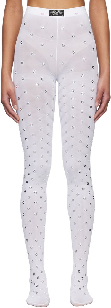 Sokker We11done We11done Eyelet Tights Hvid | WD-LE0-25-284-W-WH, 0