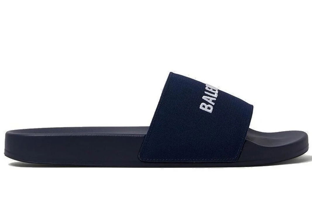 Sneakers og sko Balenciaga Pool Slide Navy Mørkeblå | 695557W1S9C4590, 0