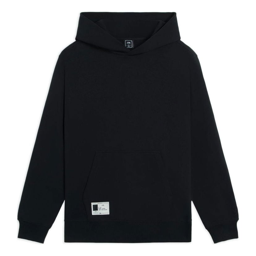Sweatshirt Li-Ning Label Logo Hoodie Sort | AWDSB15-1