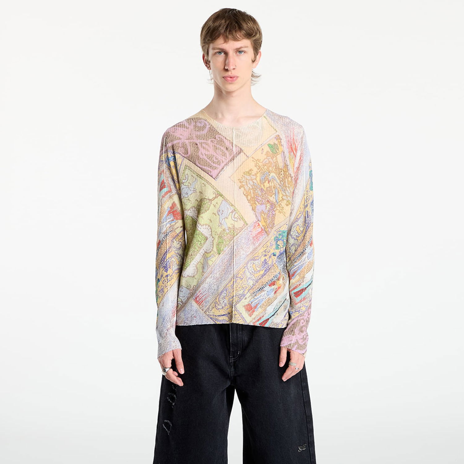 Sweater Diesel Diesel K-Renton Knitwear Long Sleeve T-Shirt Flerfarvet | A19633_0JLCP 7BDA, 0
