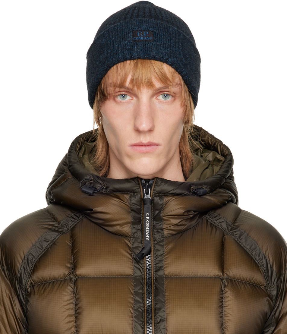 Beanie C.P. Company Logo Beanie Mørkeblå | 13CMAC306A-006170A, 0