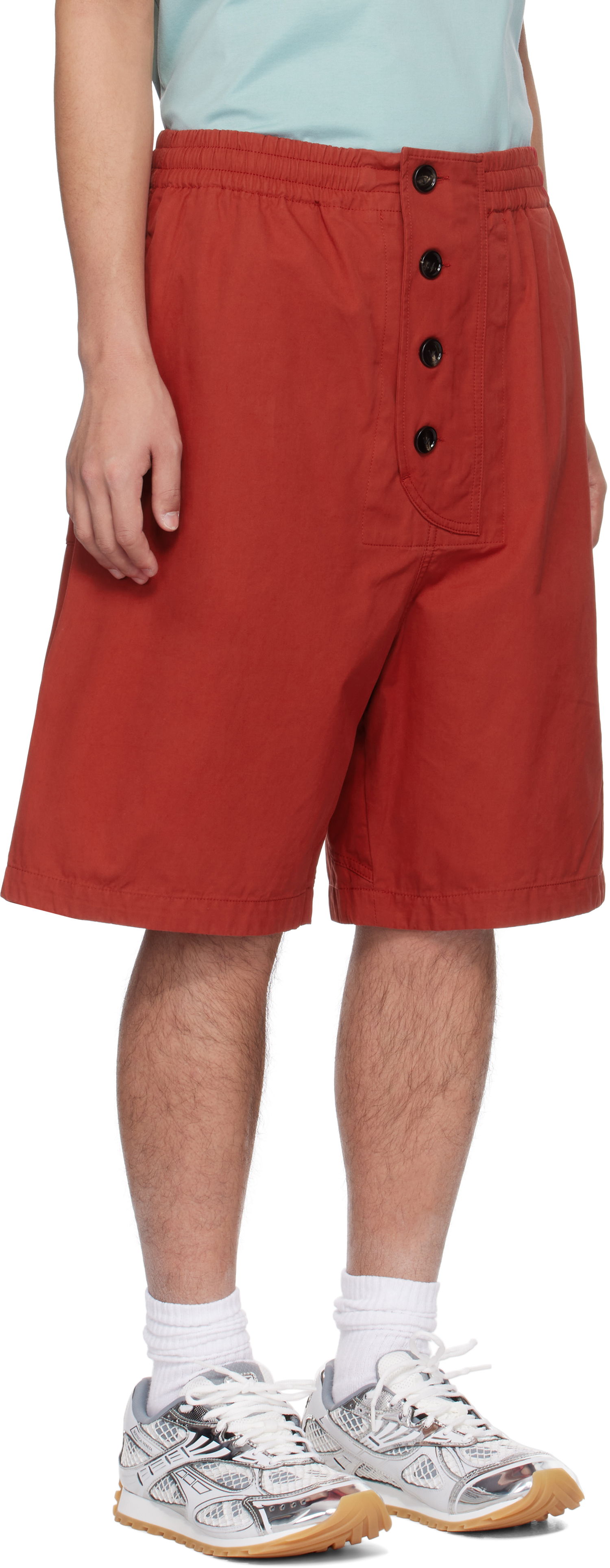 Shorts Bottega Veneta Bottega Veneta Cotton Twill Shorts Rød | 811896V4CS06155, 1