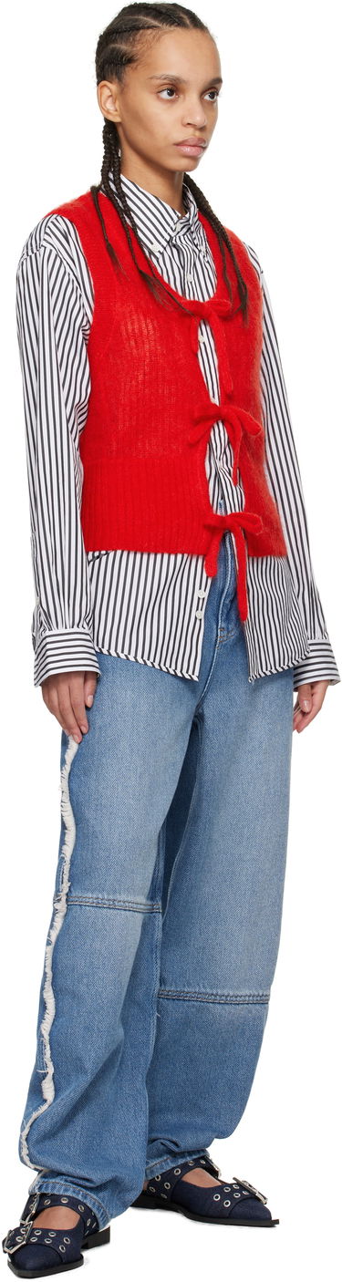 Sweater GANNI Ganni Tie String Vest Rød | K2344, 3