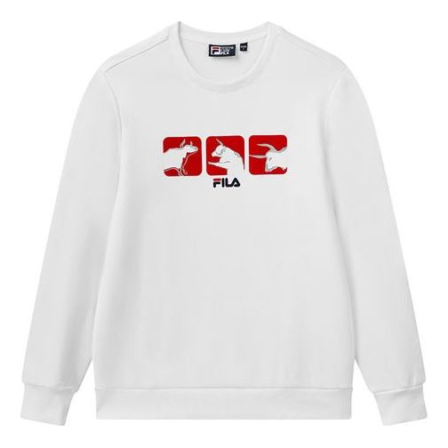 Sweatshirt FILA Sportswear Bull Graphic Sweatshirt Hvid | F11M118297F-WT