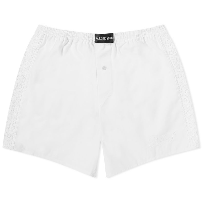 Boksere Marine Serre Regenerated Linen Shorts Hvid | USH002-WH10
