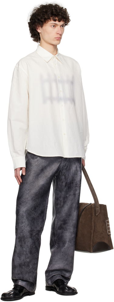 Skjorte JW Anderson JW Anderson Fence Print Boxy Shirt Hvid | SH0362-PG1698, 3