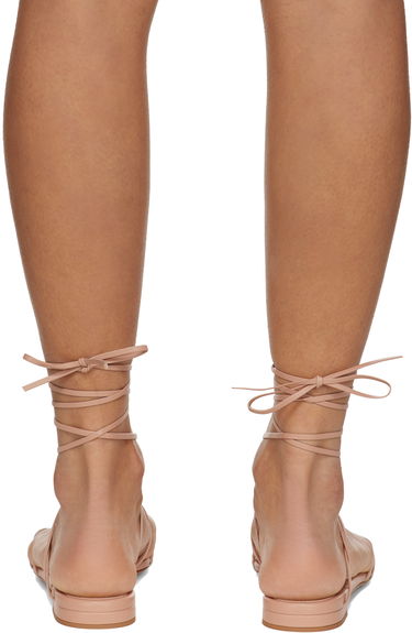Tilbehør Gianvito Rossi Gianvito Rossi Nappa Lace-Up Sandals Beige | G32508-05RIC-NAP, 1