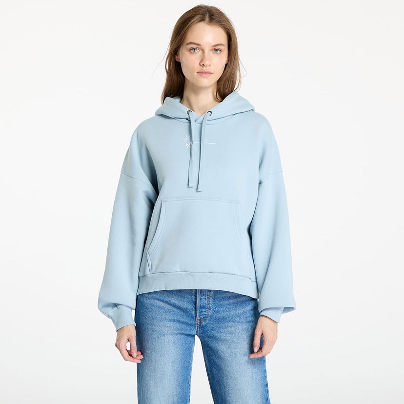 Sweatshirt Karl Kani Small Signature Essential OS Hoodie Light Blue Blå | KW-HD031-090-30