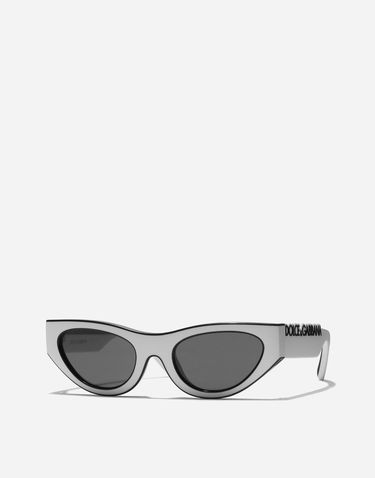 Solbriller Dolce & Gabbana Dg Logo Sleek Cat-Eye Sunglasses Grå | VG601GVN5879V000, 1