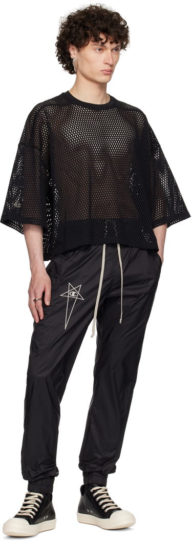 Crop top Rick Owens Rick Owens Champion Edition Tommy Cropped Mesh T-Shirt Sort | CM01E1676 CHONET MESH, 3