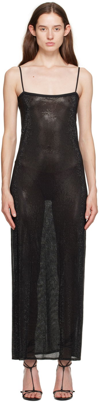 Kjole Alexander Wang Bead Midi Dress Sort | 1KC1246013