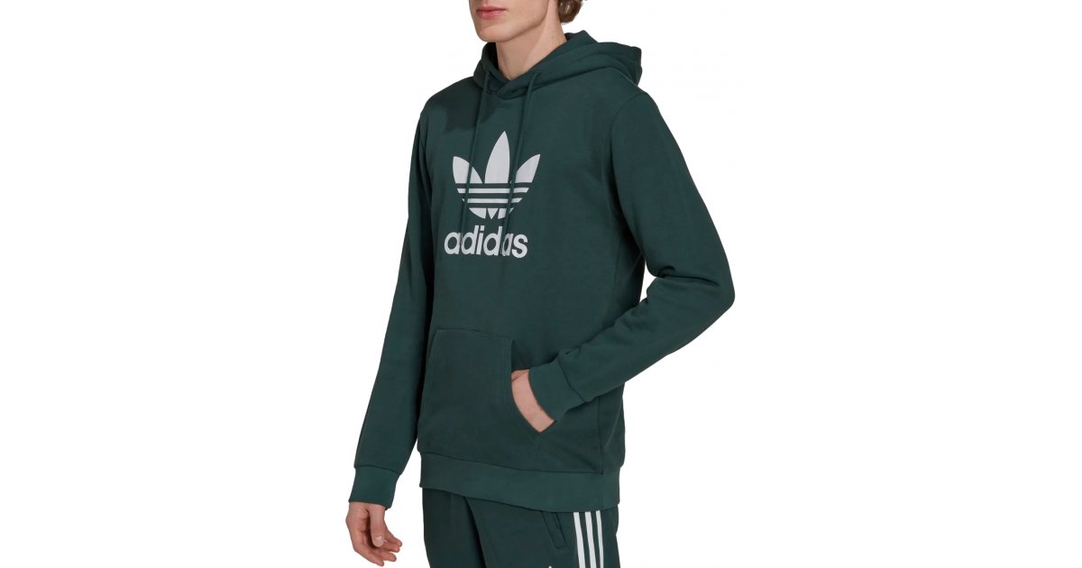 Sweatshirt adidas Originals Hoodie Trefoil Grøn | hk7270, 1