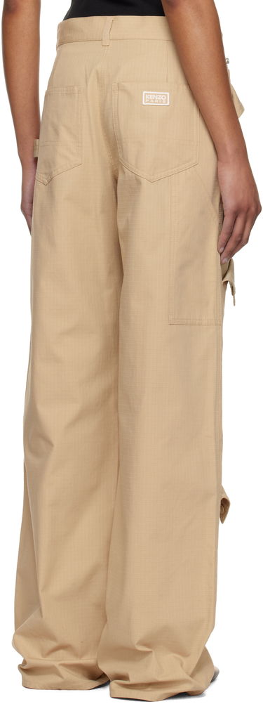 Cargo bukser KENZO Kenzo Paris Cotton Ripstop Cargo Pants Beige | FF52PA1009DL, 2