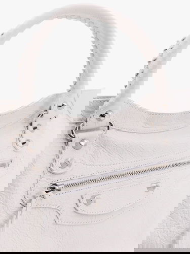 Håndtaske Balenciaga White Leather City Media Bag Hvid | 8230582AA9S9104, 4