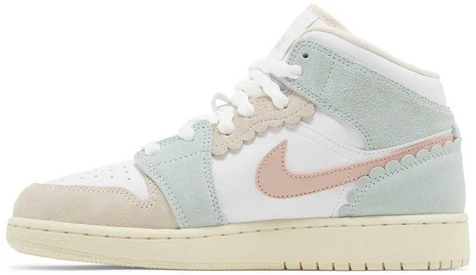 Sneakers og sko Jordan Air Jordan 1 Mid SE Pink Oxford (GS) Hvid | DZ5361-100, 1