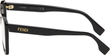 Solbriller FENDI Lettering Rectangle Glasses Sort | FE50127IW54001 192337228438, 2