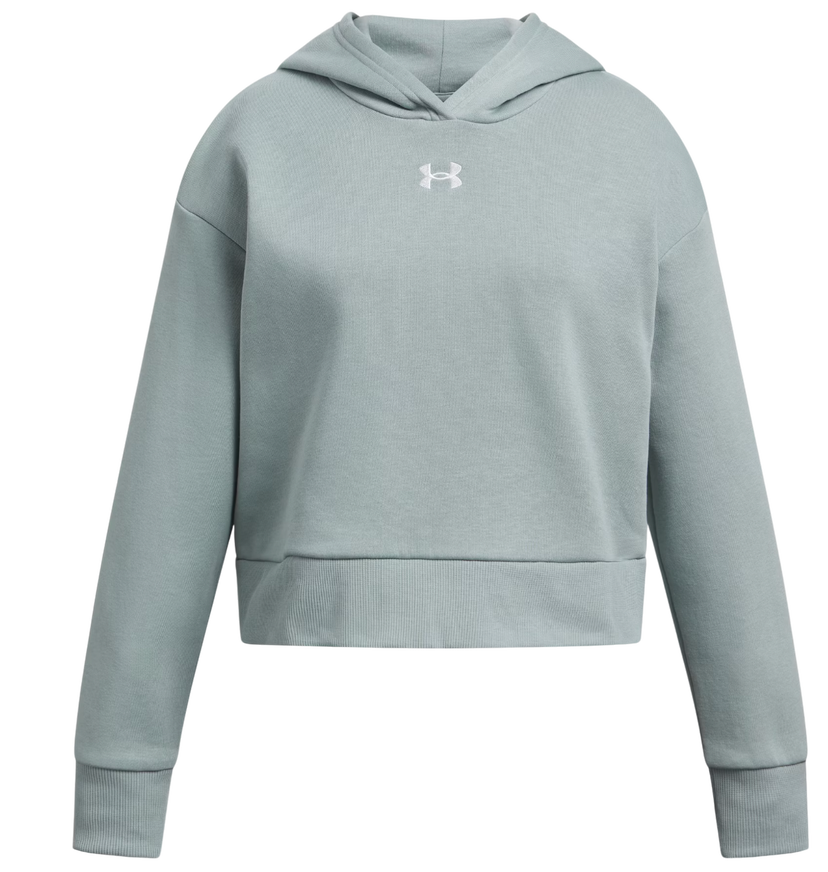 Sweatshirt Under Armour UA Rival Fleece Cropped Hoodie Grøn | 1379517-348