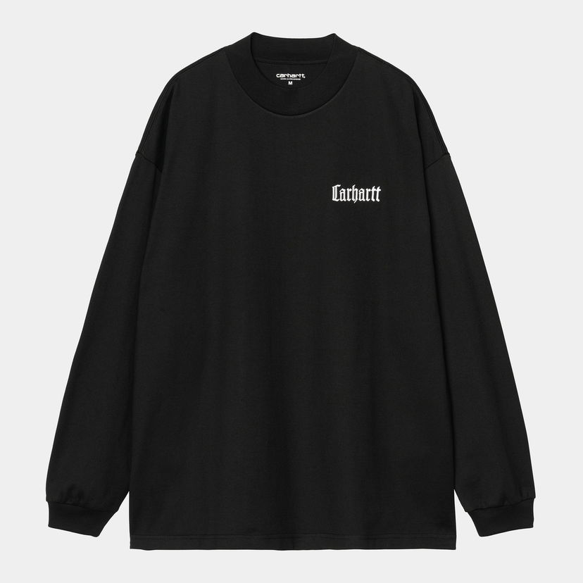 T-shirt Carhartt WIP Long Sleeve Schooling Mockneck T-Shirt Carhartt WIP Sort | I035447_4