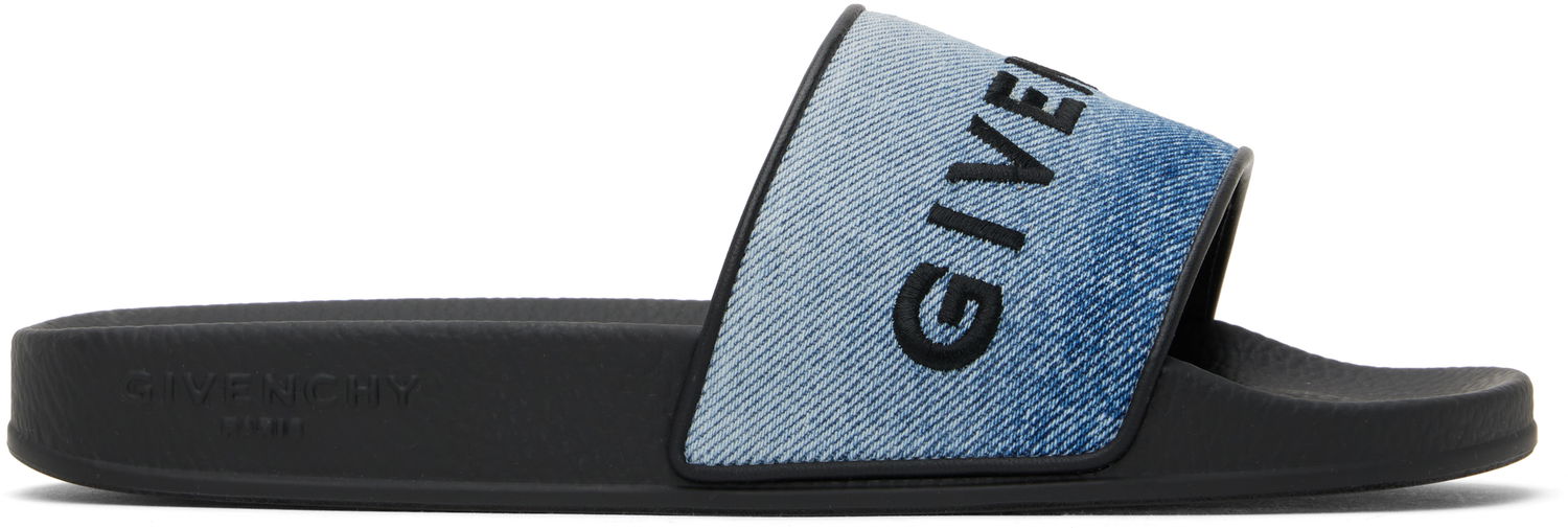 Badetøj Givenchy Givenchy Slide Flat Pool Slides Blå | BE3076E2CT420, 0