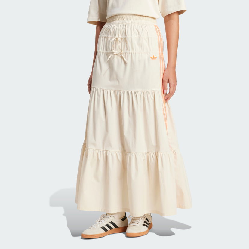 Nederdel adidas Originals adidas Originals Summer Glow Tiered Maxi Skirt Beige | KC0768