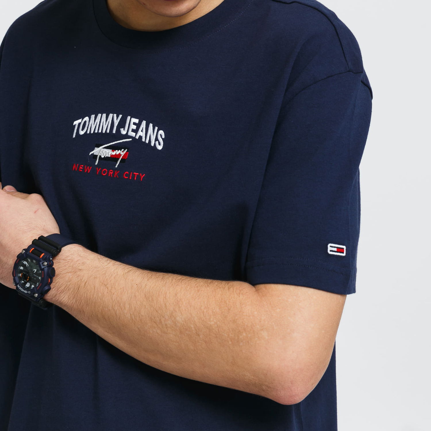 T-shirt Tommy Hilfiger Timeless Tommy Script Tee Mørkeblå | DM0DM10620 C87, 1