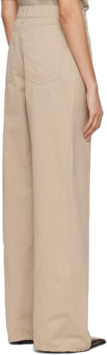 Bukser Anine Bing ANINE BING Briley Wide Leg Trousers Beige | A-03-1149-OMA10, 2