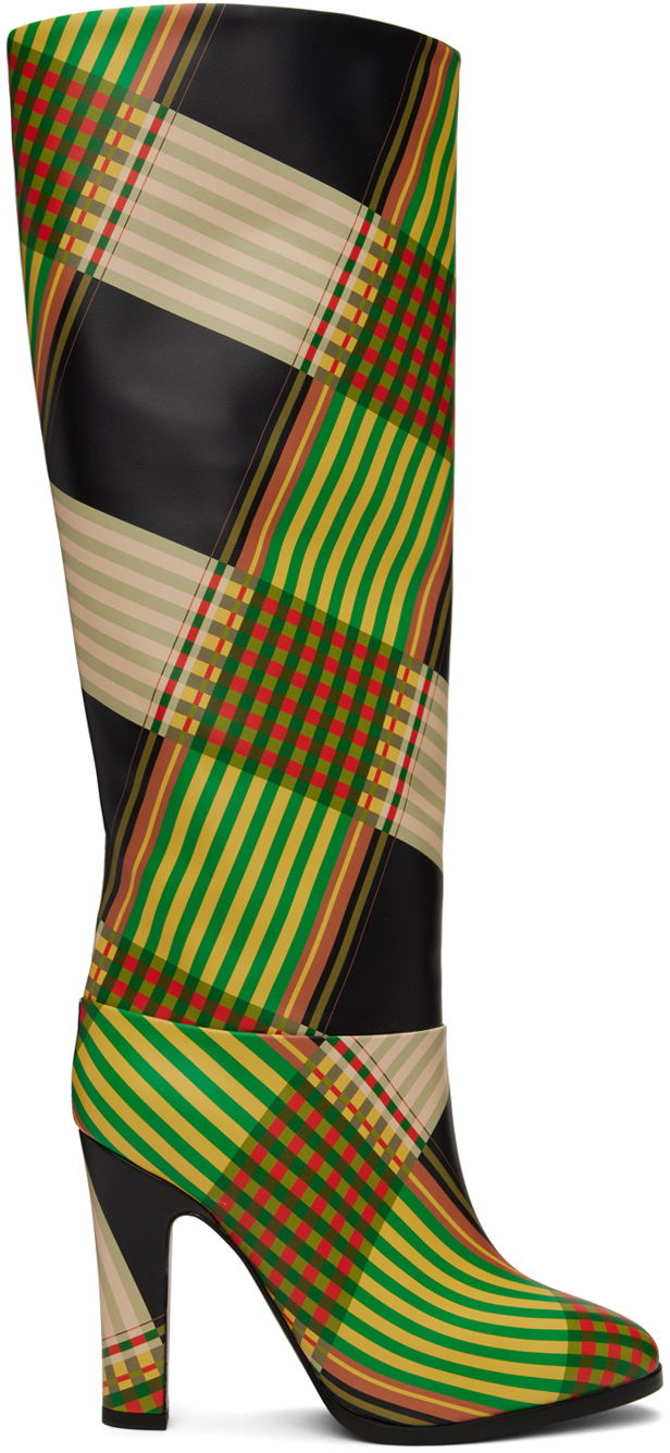 Tøj Vivienne Westwood Vivienne Westwood Midas Plaid Knee-High Boots Flerfarvet | 71020039W-L006K-
