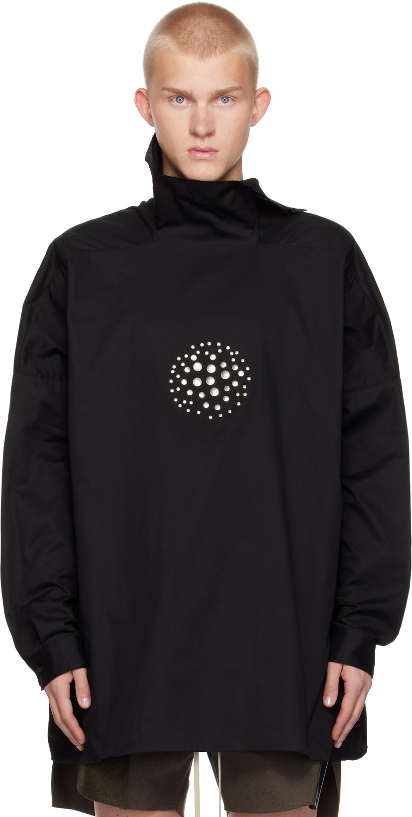 Skjorte Rick Owens Orb Long Sleeve Shirt Sort | RR02D6209 CDRES3