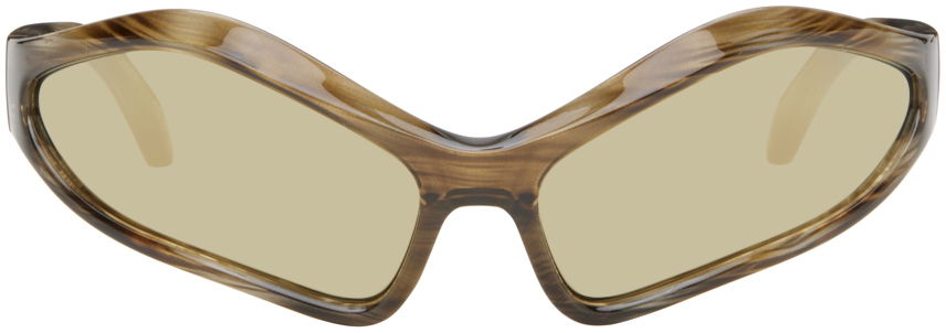 Solbriller Balenciaga Fennec Oval Sunglasses Beige | BB0314S-003, 0