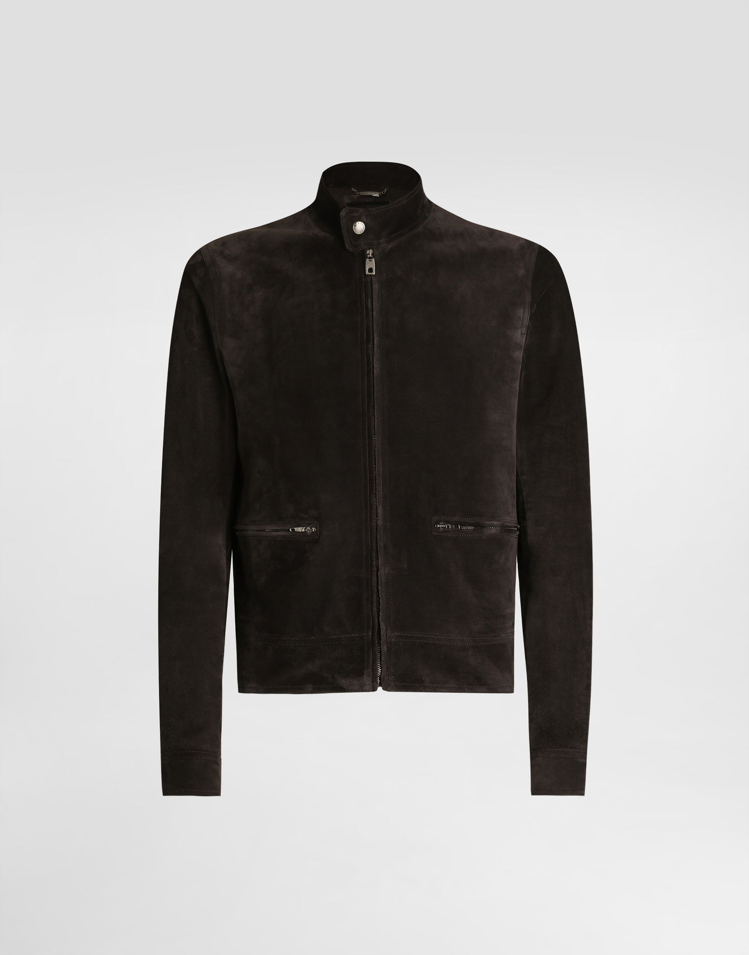 Jakke Dolce & Gabbana Dolce & Gabbana Suede Cafe Racer Jacket Brun | G9AWMLHULU2M1348, 0