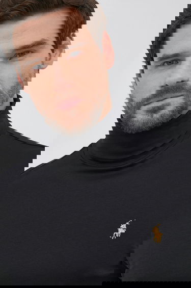 Sweatshirt Polo by Ralph Lauren Roll Neck Cotton Sweatshirt Sort | 710853205001, 3