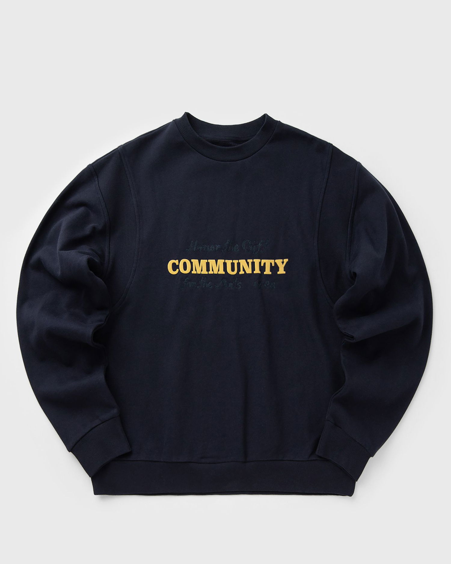 Sweatshirt Honor The Gift Community Track Crewneck Sweatshirt Mørkeblå | HTG250341-NVY, 0