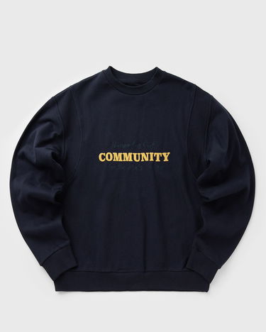 Sweatshirt Honor The Gift Community Track Crewneck Sweatshirt Mørkeblå | HTG250341-NVY, 0