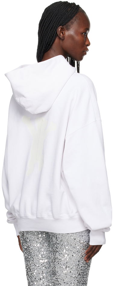 Sweatshirt We11done We11done Printed Hoodie Hvid | WD-TH3-22-727-U-IV, 2