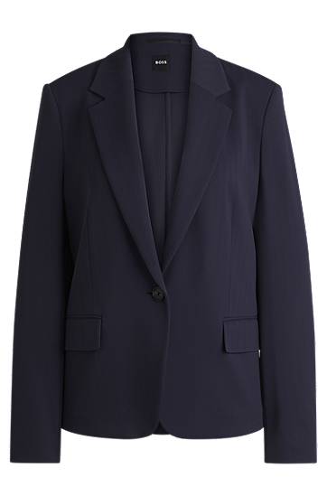 Jakke BOSS Relaxed-Fit Stretch Blazer Mørkeblå | 50535193, 0