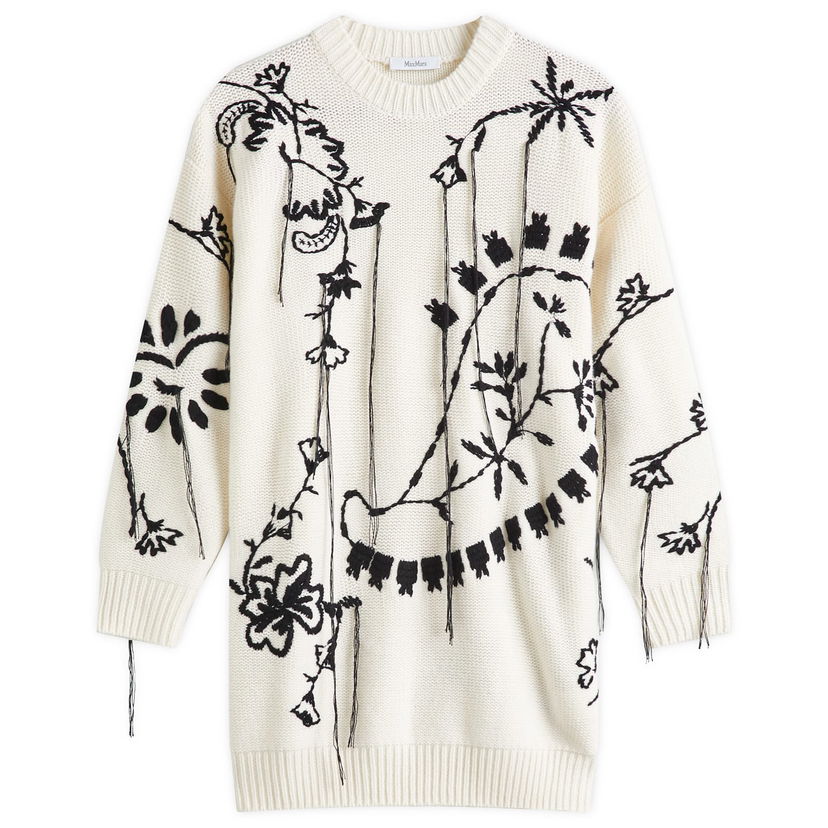 Sweater Max Mara Max Mara Arad Knitted Dress, Size Large Beige | 2511321061600-White