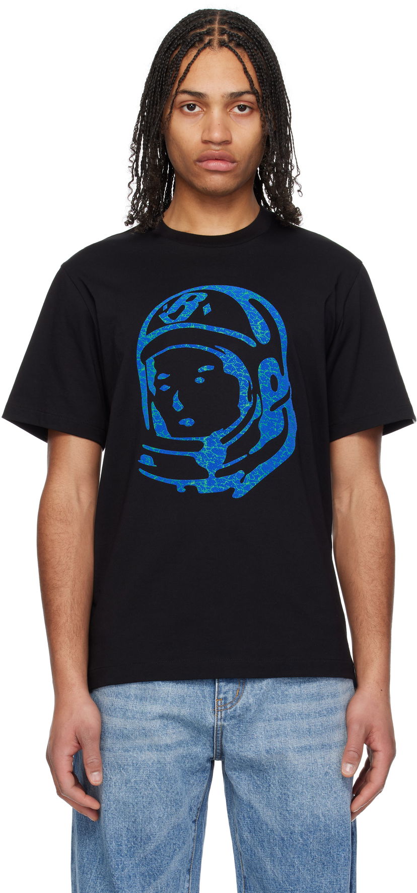 T-shirt BILLIONAIRE BOYS CLUB Billionaire Boys Club Cracked Flock Print Astro T-Shirt Sort | B25156