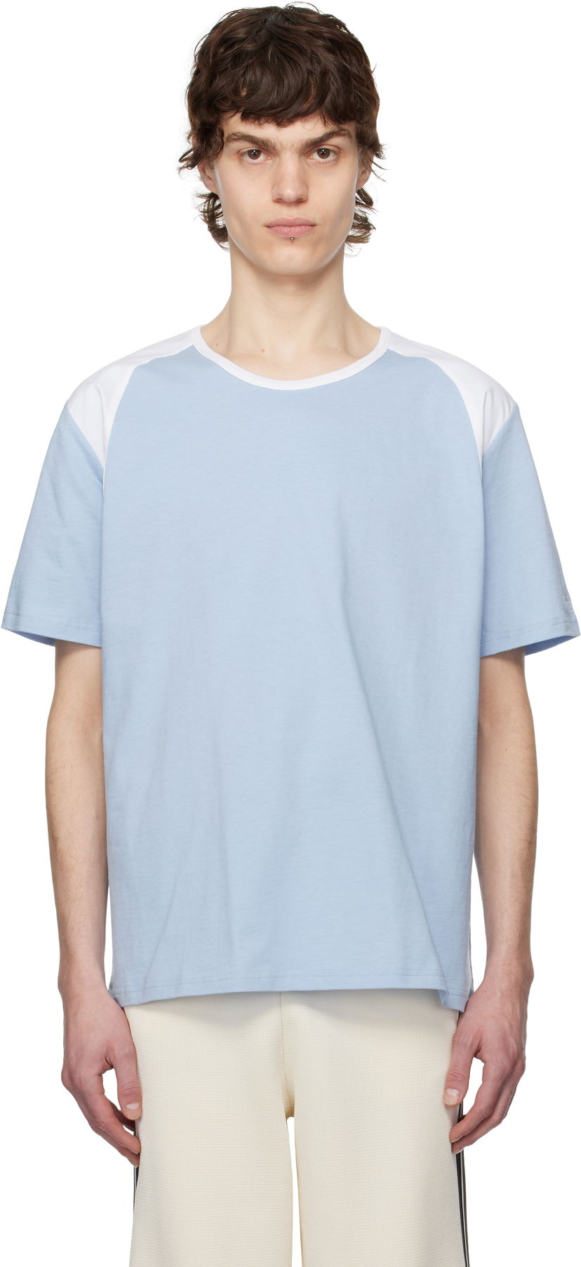 T-shirt Wales Bonner Wales Bonner Dub T-Shirt Blå | MS25JE07-JE01-400 T-SHIRT JERSEY