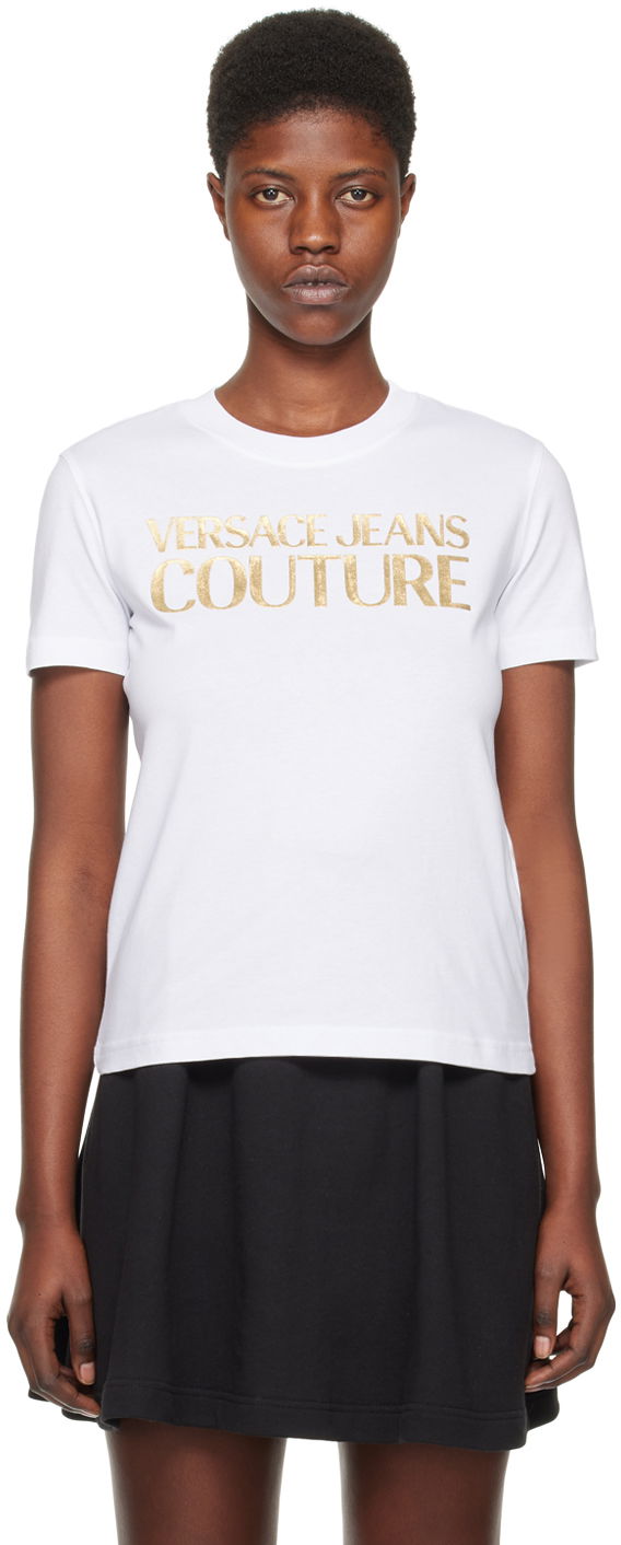 T-shirt Versace Bonded T-Shirt Hvid | E76HAHT04_ECJ00T, 0