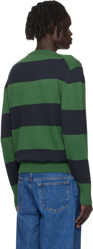 Sweater Lacoste Lacoste Striped Cotton Jersey Sweater Grøn | AH5179_C5C, 2